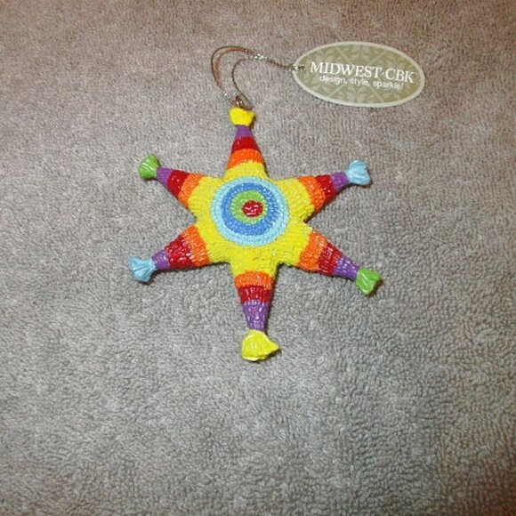 NWT Midwest PINATA Christmas ORNAMENT Canon Falls HOLIDAY Rainbow Pride PARTY - Picture 1 of 4